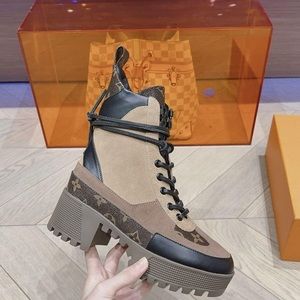LV Women’s Brown and Black Boot